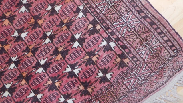 AFGHAN CARPET RUG HAND MADE Oriental Wool Vintage Belouch 5ft x 3ft 4" 2