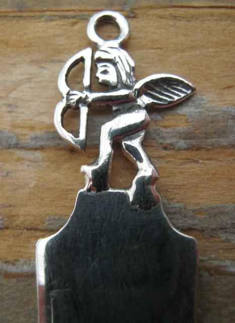 Sweet Solid Silver 925 Bookmark With A Cupid / Cherub Topper - Paper Money Clip