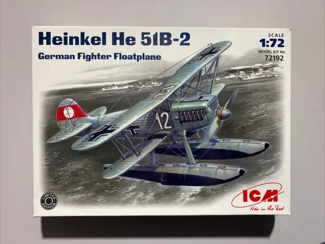 ICM No 72192 - 1:72 - HEINKEL He 51B-2 German Floatplane - "Neu" in OVP
