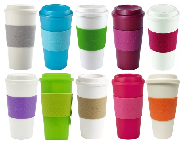 Copco Acadia Double Wall Insulated Hot or Cold To Go Travel Mug w Sleeve 16 oz
