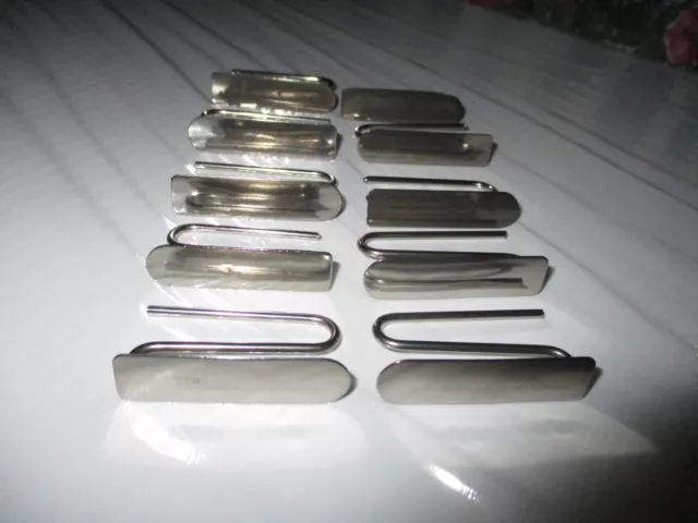 Lot of 10 Pottery Barn Silver Color 1 1/2" 1.5" Metal Slide Pins Drapery Curtain