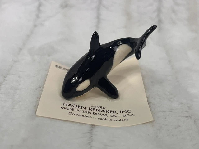 HAGEN RENAKER - Black & White Orca Killer Whale - Figurine
