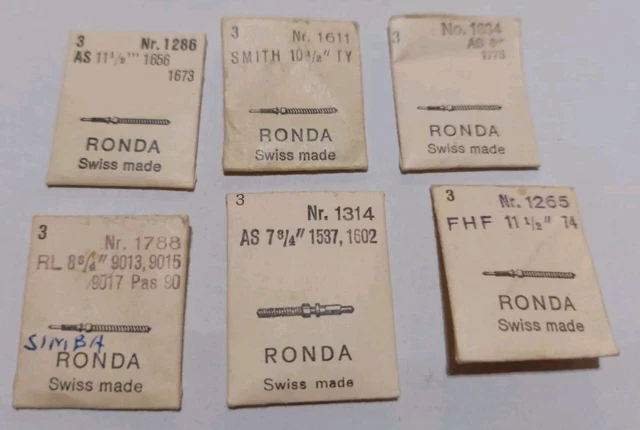 Tige De Remontoir Smith Pour Montres Ronda 1687 - Réf 602, 512, 542, 627, New Old Stock