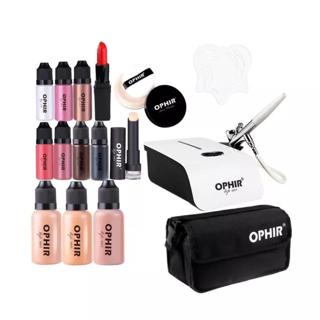 OPHIR Airbrush Makeup System Kit Air Compressor Cosmetic Airbrush Makeup Set ...