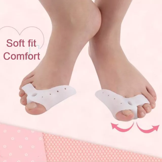 1Pair Toe Straightener Thumb Valgus Protector Silicone Gel foot finger SepaS~7H