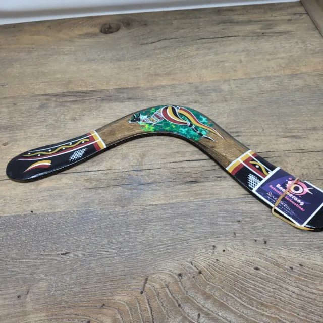 Hand Painted And Hand Made Boomerang Dream Time 11"