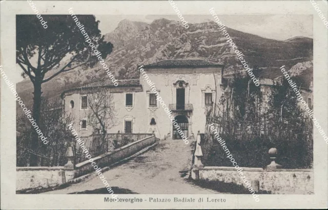 ch215 cartolina montevergine palazzo badiale di loreto avellino campania