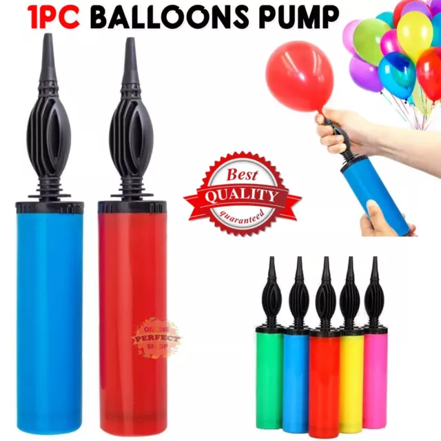 5pc BALLOON PUMP SET WITH TIE TOOL HAND HELD PORTABLE AIR INFLATOR PARTY TOOL UK
