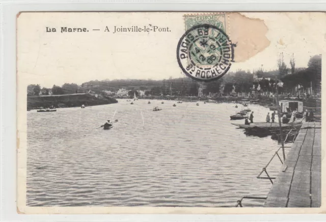CPA - LA MARNE - A JOINVILLE LE PONT - circulée 1906