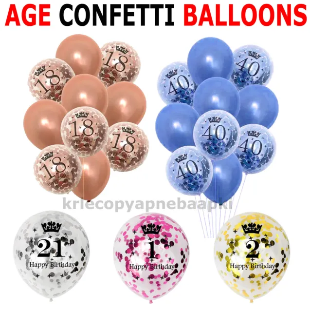 40th 50th Birthday Balloons Age Ballon 30th 18th 21st B'day Party Decor Baloons