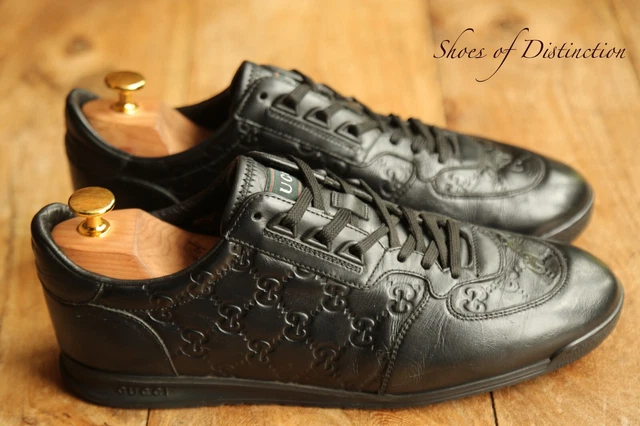 GUCCI GG MONOGRAM Black Leather Shoes Trainers Sneakers Mens UK 8 G US 9 EU 42 179.00 PicClick UK