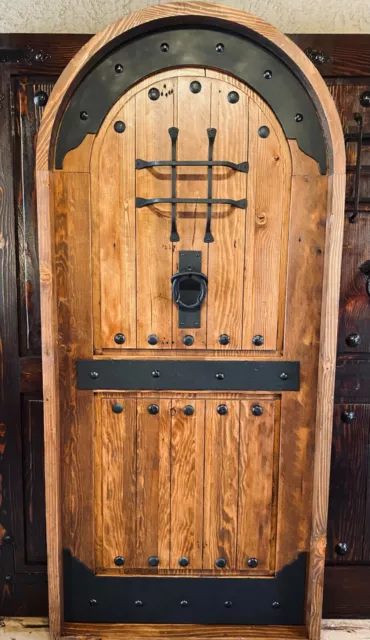 Rustic reclaimed solid old growth lumber Doug Fir wine room solid speakeasy cage