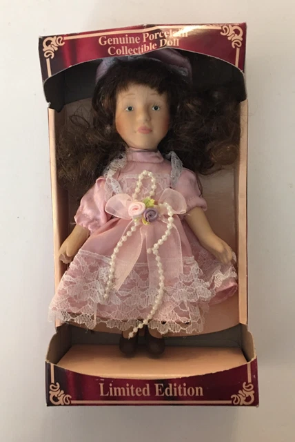 6" Genuine Bisque Porcelain Collectible Doll Limited Edition Hand painted