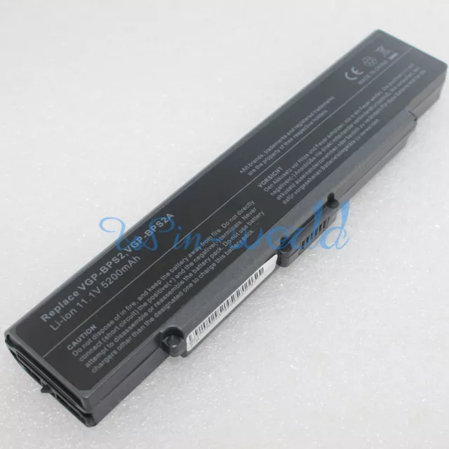 5200mAh Battery for Sony Vaio VGP-BPS2 VGP-BPS2A VGP-BPS2B VGP-BPS2C VGN-S70