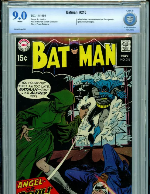 Batman #216 CBCS  9.0 VF/NM 1969 DC Comics Silver Age Amricons B2