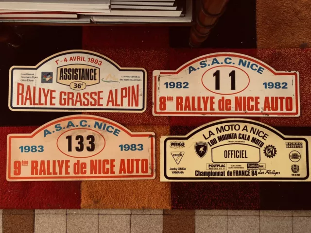 plaques de rallye des alpes maritimes Rallyes De Grasse ,de Nice ,Lou Mouta Cala