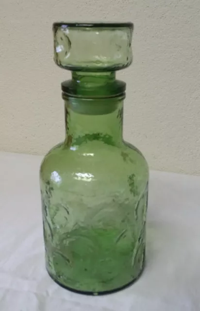Ancienne Carafe en verre avec son bouchon 1 litre