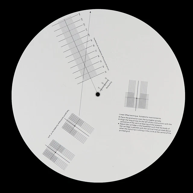 VINYL RECORD PICKUP Calibration Plate Distance Gauge Protractor Adjustm