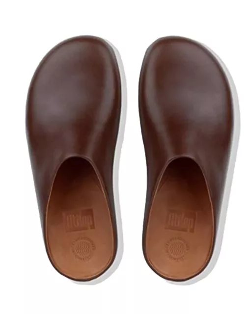 Fitflop Shuv Leather Wedge Clog Mule Color: Espressso  Us 8, Eu 39, Uk 6