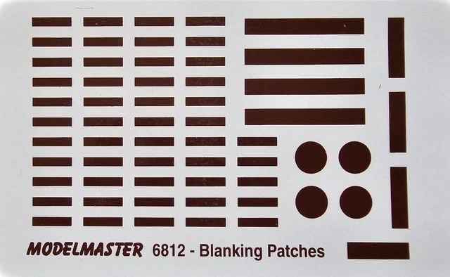 Modelmaster Decals (29) MODELMASTER WATERSLIDE Decals 4Mm Mm6812 Br Blanking Patches £10. ...