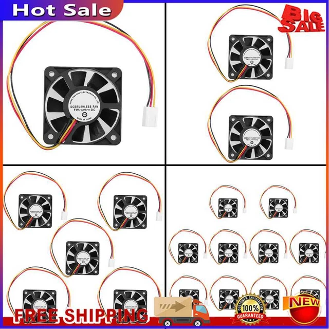 3 PIN CPU 5cm Cooling Cooler Fan Heatsinks Radiator for PC Computer 12V ...