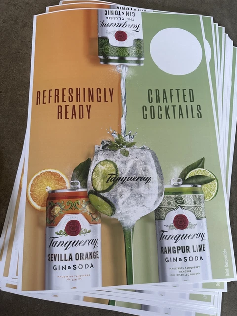 Tanqueray Gin & Soda Can Bar Poster