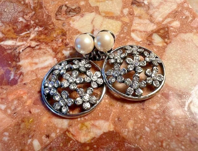 Boucles d'oreilles avec chaîne à strass - Argenté - FEMME | H&M FR