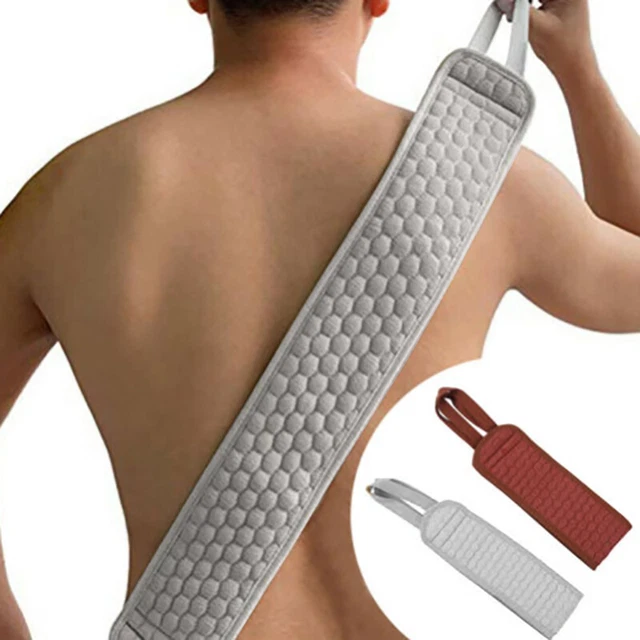 Exfoliating Loofah Back Strap Bath Shower Body Sponge - Spa Scrubber Brush