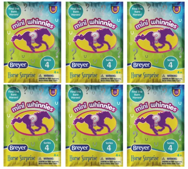 Breyer Horses Mini Whinnies Series 4 #300201 Surprise 6 Pack