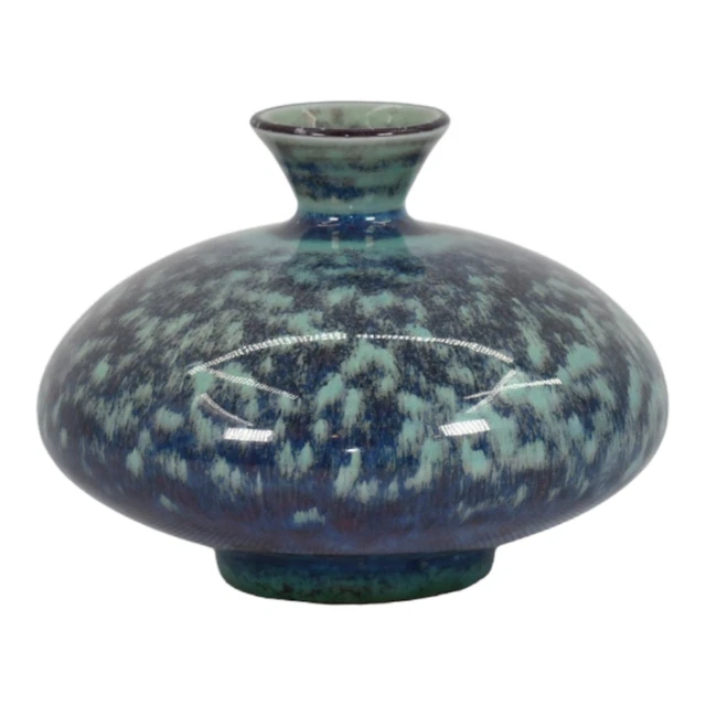 Berndt Friberg Gustavsberg Sweden 1974 Studio Art Pottery Hand Made Blue Vase