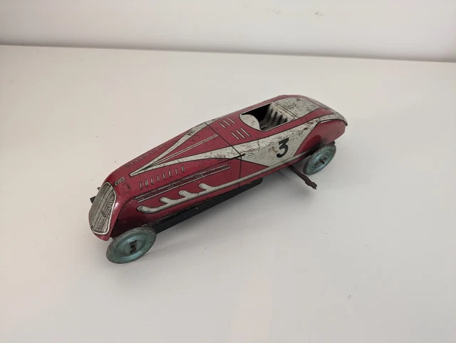 Jouet Ancien Tôle Voiture Course M L PARIS ML 510 Martinan Larnaude Vintage