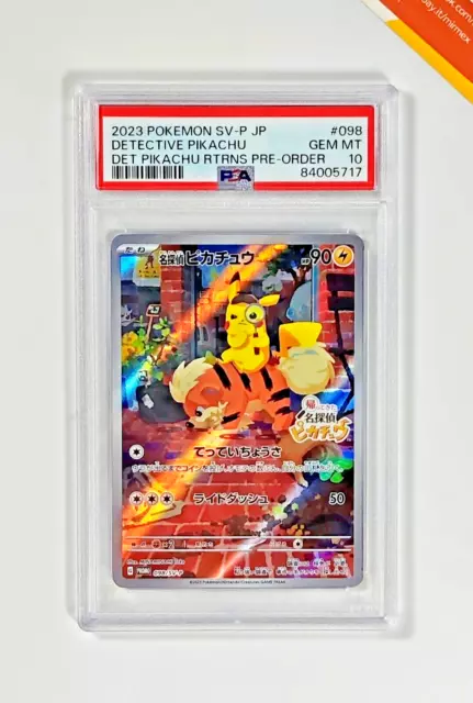 Pokemon PSA 10 Detective Pikachu #098 SV-P Returns Pre-Order 2023 Japanese