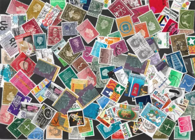 100  NETHERLANDS  STAMPS selection mostly different off paper good used