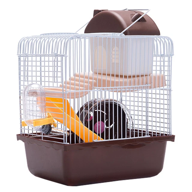 1pc hamster cage portable multifonction double couche Practical animaux de