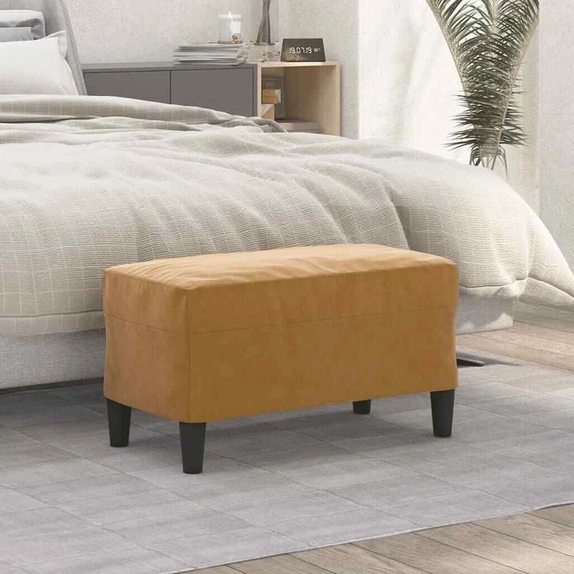 Vidaxl Panca Marrone 70x35x41 cm in Velluto