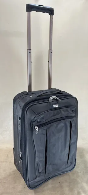 REI Grey 22” Upright Rolling Travel Luggage wheeled Expandable Carry On Suitcase 3