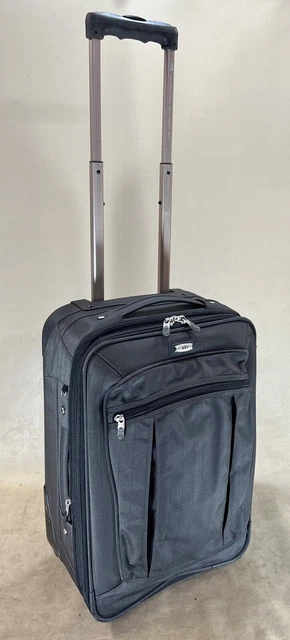 REI Grey 22” Upright Rolling Travel Luggage wheeled Expandable Carry On Suitcase 3