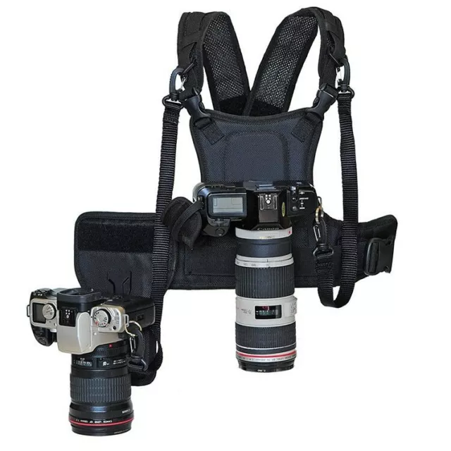 Harnais en cuir à double épaule réglable pour appareil photo Bandoulière pour  appareil photo Accessoires de photographie 