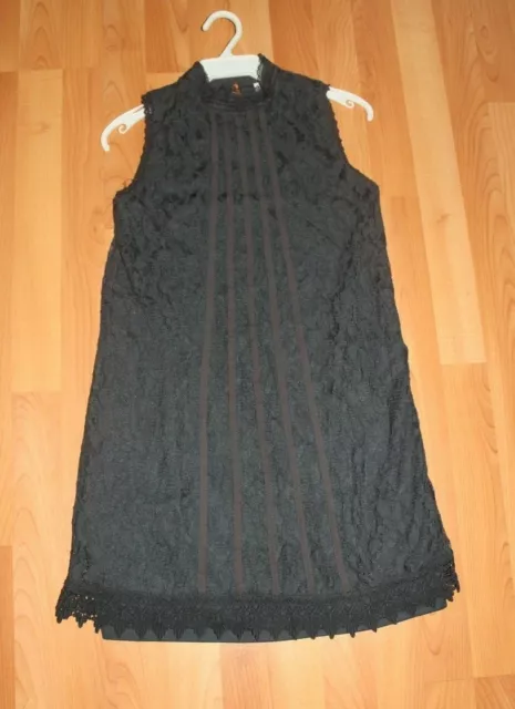 XHILARATION Sz XS Sleeveless Lace Dress Black Mock Neck Keyhole Back Mini Dress XHILARATION Sz XS Sleeveless Lace Dress Black Mock Neck Keyhole Back Mini Dress