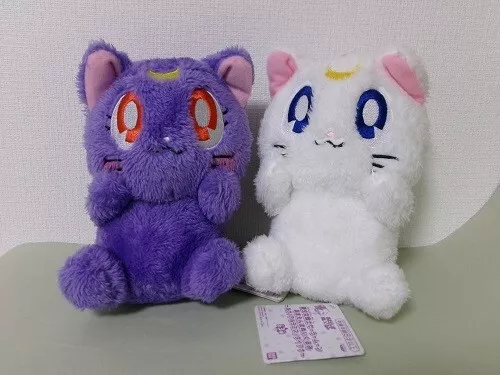 Sailor Moon Luna & Artemis Amaenbo Plush Toy set Banpresto 15cm Z