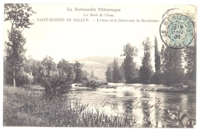 CPA 14 - SAINT MARTIN DE SALLEN (Calvados) - L'Orne et le Déversoir de Boudinier