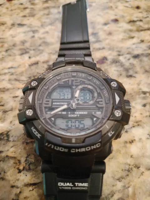 ARMITRON PRO SPORT Working Dual Time Chronograph Al21E4 20 5062 29.99 PicClick