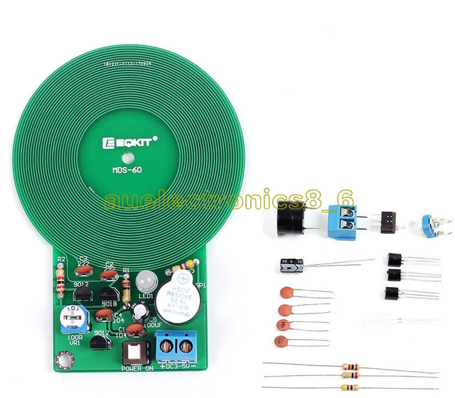DIY KIT DC 3V-5V Metal Detector Kit Electronic Kit 60mm Non-contact