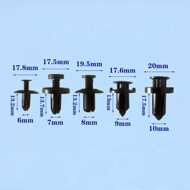 50 UNIVERSAL CAR Bumper Trim Expansion Screws Push Rivet Clips Retainer