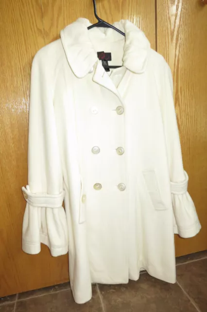 XXS XS 2 4 VIA VICTORIA'S SECRET CATALOG WINTER WOOL COAT Classy KNEE new A-Line