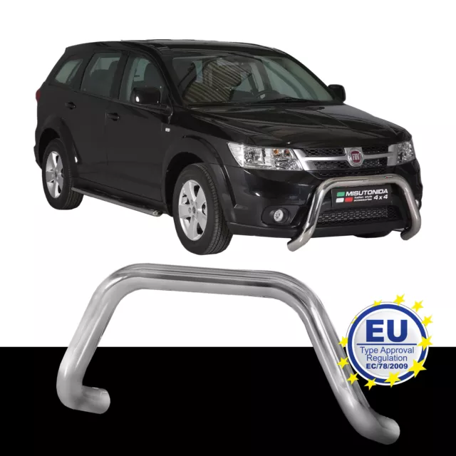 Barre de Protection de Personnes Inox Convient pour Fiat Freemont Ab 2011 Ø76mm