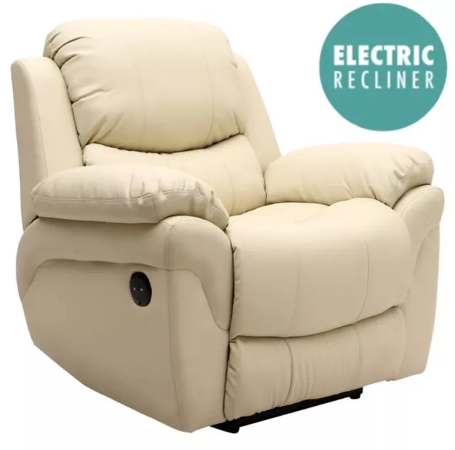 Madison Electric Leather Auto Recliner Armchair Sofa Home Lounge Chair