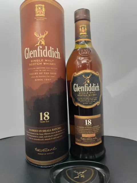 Glenfiddich 18 Years Single Malt Scotch Whisky 40% Scotland alte Ausführung