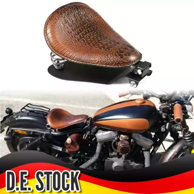 Motorrad Solo Sitz Schwingsattel Pad Für Harley Sportster Chopper Bobber Dyna FC