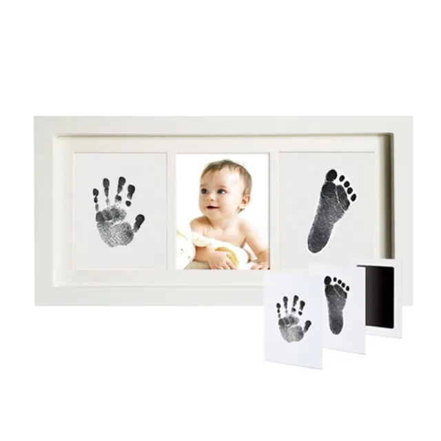 Babyprint Photo Frame Handprint and Footprint with Cleantouch Ink Pad